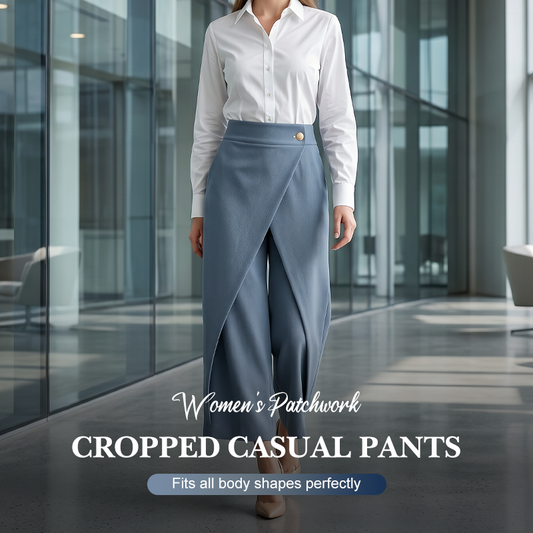 🥳2026 HOT SALE🥳 👖50% OFF! ☀️Women's Patchwork Cropped Casual Pants☀️☀️