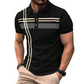 🥳2026 HOT SALE🥳 Men's Breathable Striped Polo Shirt - Casual Short Sleeve with Collar