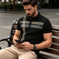 🥳2026 HOT SALE🥳 Men's Breathable Striped Polo Shirt - Casual Short Sleeve with Collar
