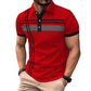 🥳2026 HOT SALE🥳 Men's Breathable Striped Polo Shirt - Casual Short Sleeve with Collar