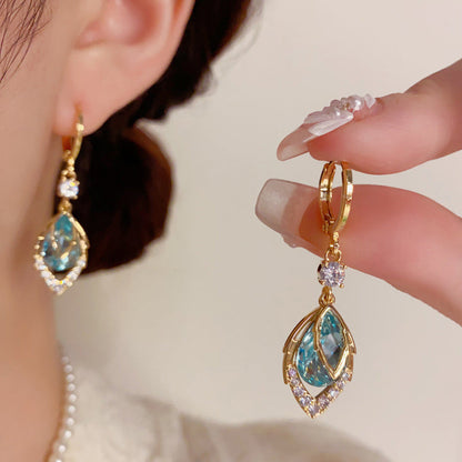 ⏰50% OFF⏰  Sky Blue Drop Dangle Hoop Earrings!