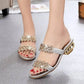 📢📢 Last Day – 50% OFF!! ⏰ Stylish Women's Sandals – Flat Heel, Rhinestones & Metal Accents 👡 For Summer & Everyday Wea