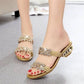 📢📢 Last Day – 50% OFF!! ⏰ Stylish Women's Sandals – Flat Heel, Rhinestones & Metal Accents 👡 For Summer & Everyday Wea