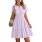 🥳2026 HOT SALE🥳Women's Short Sleeve Tiered Mini Dress