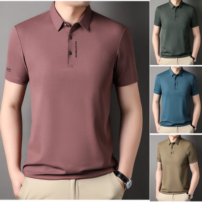 🔥Summer Bestseller🔥Men's Short Sleeve Slim Fit Collared T-Shirt