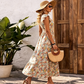🔥Summer Bestseller🔥 Women's Floral V-Neck Smocked Waist Dress