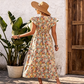 🔥Summer Bestseller🔥 Women's Floral V-Neck Smocked Waist Dress