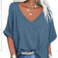 Women's Casual Loose V-Neck Top