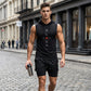 🥳 50% OFF! 🥳 Men's Athletic Sleeveless Hoodie & Shorts Set !