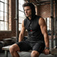 🥳 50% OFF! 🥳 Men's Athletic Sleeveless Hoodie & Shorts Set !