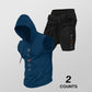 🥳 50% OFF! 🥳 Men's Athletic Sleeveless Hoodie & Shorts Set !