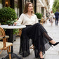 🔥Summer Bestseller🔥 Women's Asymmetrical Chiffon Wide-Leg Pants