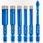 Porcelain Glass Ceramic Tile Dry Cut Diamond Drill Bit 6-Piece Set