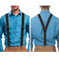 🧵 Men's X-Back Braces with Swivel Hook Clips — Heavy Duty Adjustable Elastic Suspenders for Work & Formal Wear