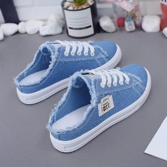 👟 62% OFF NOW!   Women's Denim Mule Sneakers &  Perfect for a Casual Summer Look ☀️
