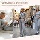 🥳2026 HOT SALE🥳  Women's Casual Top & Pants 2-Piece Set | Fitted cropped top + straight-leg trousers👖