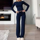 🥳2026 HOT SALE🥳  Women's Casual Top & Pants 2-Piece Set | Fitted cropped top + straight-leg trousers👖