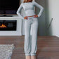 🥳2026 HOT SALE🥳  Women's Casual Top & Pants 2-Piece Set | Fitted cropped top + straight-leg trousers👖