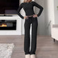 🥳2026 HOT SALE🥳  Women's Casual Top & Pants 2-Piece Set | Fitted cropped top + straight-leg trousers👖
