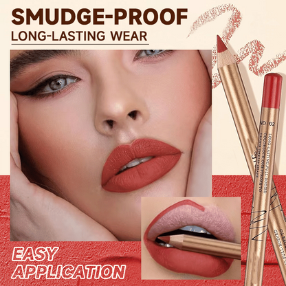 👄 50% OFF！💄 12-Color Smudge-Proof Lip Liner Pencil Set
