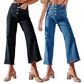 🥳2026 HOT SALE🥳 Women's Casual Wide-Leg Jeans with Patch Pockets & ☀️Summer Specials☀️