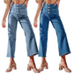 🥳2026 HOT SALE🥳 Women's Casual Wide-Leg Jeans with Patch Pockets & ☀️Summer Specials☀️