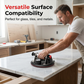 8-Inch Glass Vacuum Suction Cup with Pressure Gauge