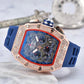 ⌚Men's Luxury barrel-shaped watch Rhinestone Embellished Watch