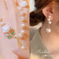 🥳2026 HOT SALE🥳  Rose and Pearl Necklace & Pearl Earrings & Perfect for Photos📿