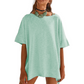 🔥Summer Bestseller🔥Women's Solid Color Loose Fit Boat Neck Top