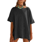 🔥Summer Bestseller🔥Women's Solid Color Loose Fit Boat Neck Top