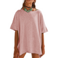 🔥Summer Bestseller🔥Women's Solid Color Loose Fit Boat Neck Top