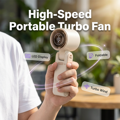 🔥Summer Bestseller🔥 Portable Handheld Fan with LED Digital Display