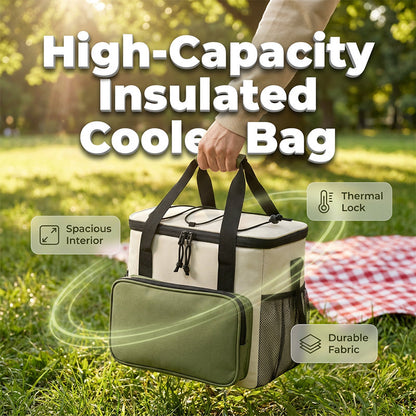 🔥🔥Large Capacity Insulated Cooler Bag for Picnics & Outdoors