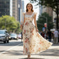 🔥Summer Bestseller🔥 Elegant Floral Print Pleated Maxi Dress & ✈️ Free delivery