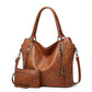 Faux leather shopper, stylish women's shoulder bag with a zipper & ✈️ Free delivery
