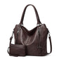 Faux leather shopper, stylish women's shoulder bag with a zipper & ✈️ Free delivery