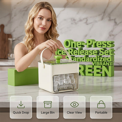 ☀️Limited Discount 50% Off☀️ 2-in-1 Ice Cube Tray and Storage Box Set