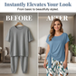 👗 50% OFF NOW!  🔥 Women's Side-Tie Top & Patterned Pants Set