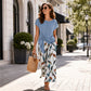 👗 50% OFF NOW!  🔥 Women's Side-Tie Top & Patterned Pants Set
