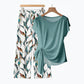 👗 50% OFF NOW!  🔥 Women's Side-Tie Top & Patterned Pants Set