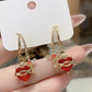 🥳2026 HOT SALE🥳 Vintage-Inspired Red Heart & Cross Earrings