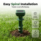 🔥 Hot Sale 50% OFF ☘️ Solar Powered Ultrasonic Mole Repeller Stake