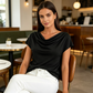 🔥Summer Bestseller🔥 Women's Cowl Neck Cap Sleeve Top
