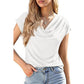🔥Summer Bestseller🔥 Women's Cowl Neck Cap Sleeve Top