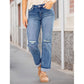 🥳2026 HOT SALE🥳 Women's Casual Ripped Straight-Leg Jeans