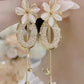 🥳Buy 1 Get 1 Free🔥🔥  Elegant Flower Tassel Dangle Earrings