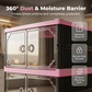 Foldable & Stackable Shoe Cabinet with Clear Doors