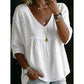 ⚡ LIMITED-TIME 50% OFF! ✨ Women's Casual V-Neck Lace Trim Top