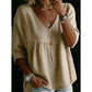 ⚡ LIMITED-TIME 50% OFF! ✨ Women's Casual V-Neck Lace Trim Top